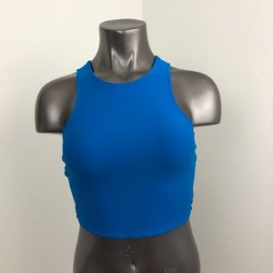 Blue Crop Top with detailed backing